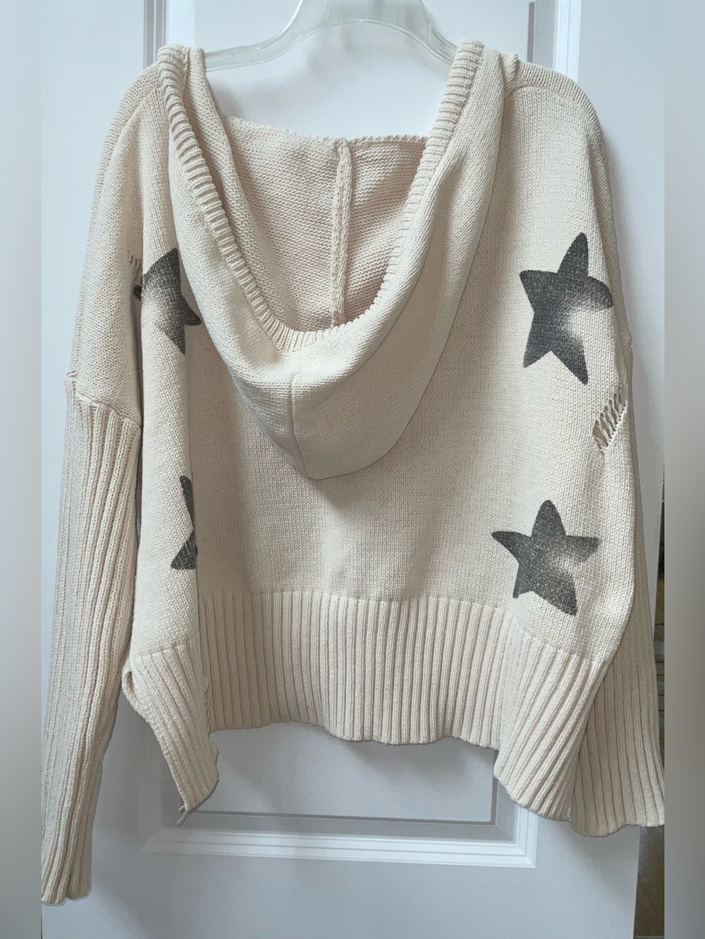 POL Distressed Hooded Sweater - Picture 3 of 6